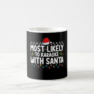 サンタクリスマスにカラオケが最も多い コーヒーマグカップ