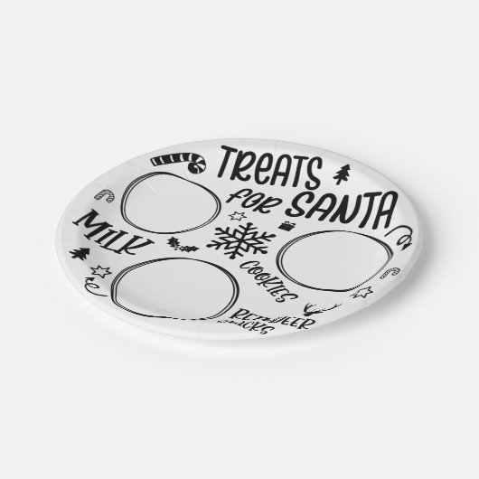 サンタクリスマスのおごり ペーパープレート (アングル)