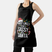 サンタクリスマスのクリスマスに酔いしれる エプロン (インサイチュ)