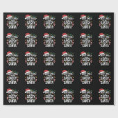 サンタクリスマスのクリスマスに酔いしれる ラッピングペーパー (フラット)