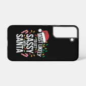 サンタクリスマスのクリスマスに酔いしれる SAMSUNG GALAXYケース (裏面横)