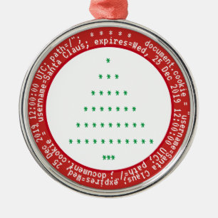 サンタクリスマスの装飾用ブラウザクッキーグリーン メタルオーナメント