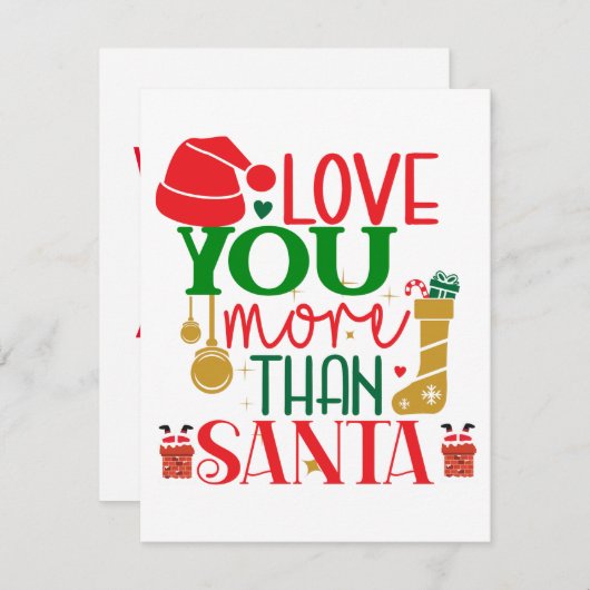 サンタクリスマスより愛しおもしろいて シーズンカード (正面/裏面)