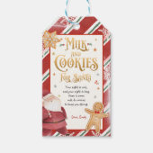 サンタクリスマスイブボックスフィラー用ミルク及びクッキー ギフトタグ (正面)