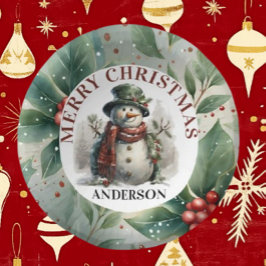 サンタクリスマスウィッシュ紙プレート ラウンドペーパーコースター