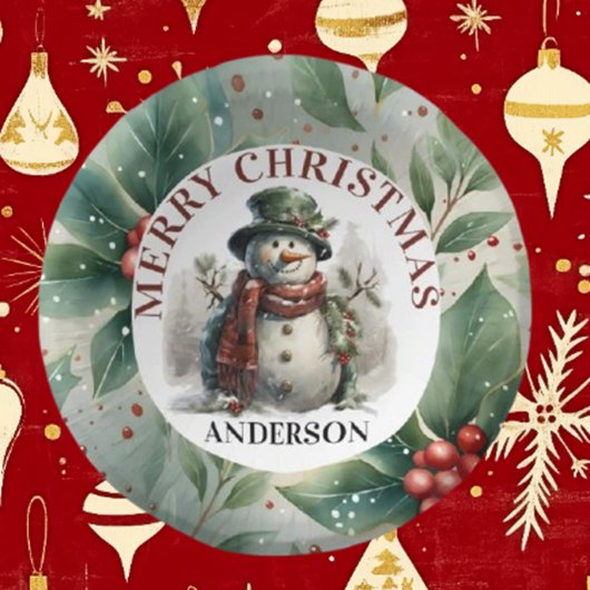 サンタクリスマスウィッシュ紙プレート ラウンドペーパーコースター