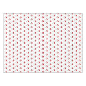 サンタクリスマスウィンターレッドレトロヴィンテージ テーブルクロス (正面(横))