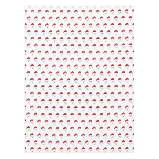 サンタクリスマスウィンターレッドレトロヴィンテージ テーブルクロス (正面)