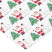 サンタクリスマスウィンターレッドレトロヴィンテージ テーブルクロス (アングル)