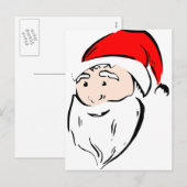 サンタクリスマスウィンター12月の平和の愛の運命 シーズンポストカード (正面/裏面)
