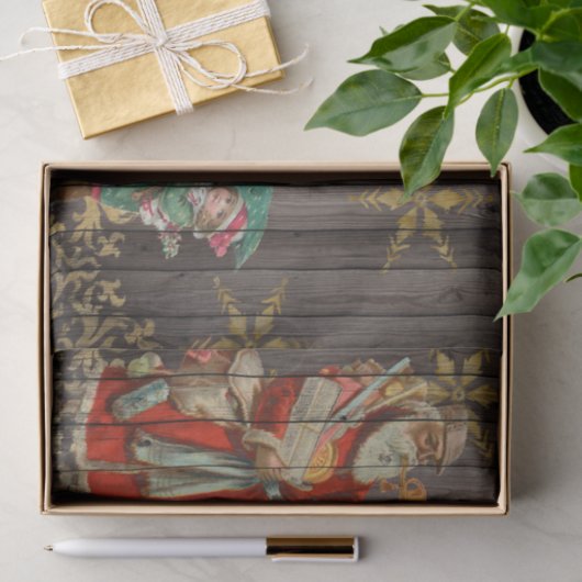 サンタクリスマスウッドエフェクトの切り離し 薄葉紙 (ギフト)