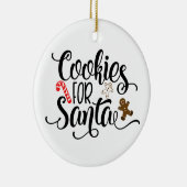 サンタクリスマスオーナメント用おもしろいCookie セラミックオーナメント (右)