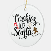 サンタクリスマスオーナメント用おもしろいCookie セラミックオーナメント (左)