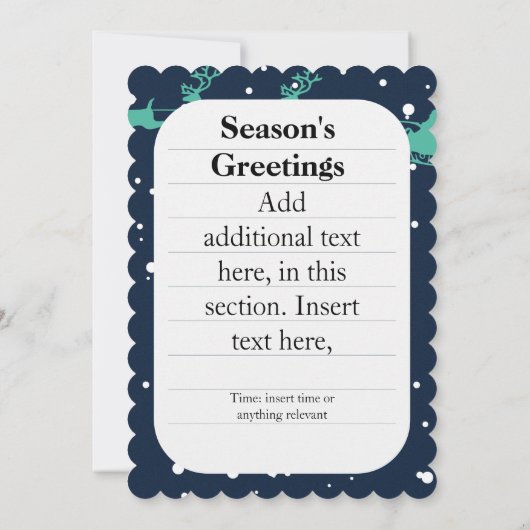 サンタクリスマスカード (裏面)