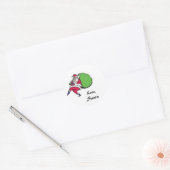 サンタクリスマスギフトタグ ラウンドシール (封筒)