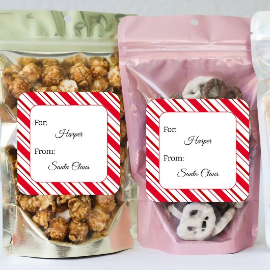 サンタクリスマスギフトパーソナライズされたサンタクロースから スクエアシール