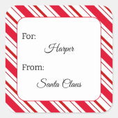 サンタクリスマスギフトパーソナライズされたサンタクロースから スクエアシール (正面)