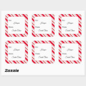 サンタクリスマスギフトパーソナライズされたサンタクロースから スクエアシール (シート)