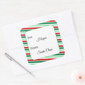 サンタクリスマスギフトパーソナライズされたサンタクロースから スクエアシール (封筒)