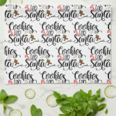 サンタクリスマスクッキー キッチンタオル (折り畳み)