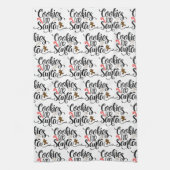 サンタクリスマスクッキー キッチンタオル (縦)