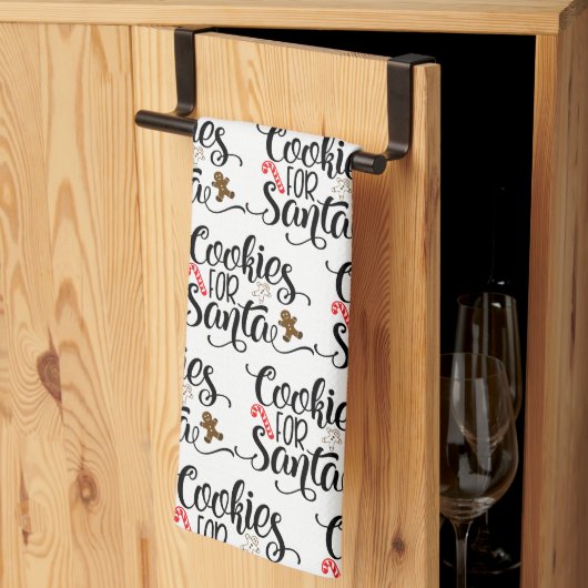 サンタクリスマスクッキー キッチンタオル (三つ折り)