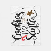 サンタクリスマスクッキー フリースブランケット (正面)