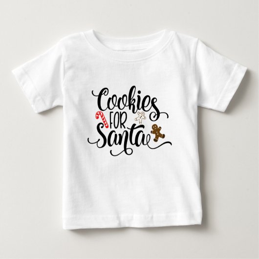 サンタクリスマスクッキー ベビーTシャツ (正面)