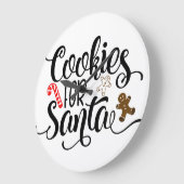 サンタクリスマスクッキー ラージ壁時計 (傾斜)