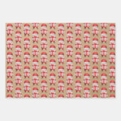 サンタクリスマスクラフトラッピング紙シート ラッピングペーパーシート (正面3)