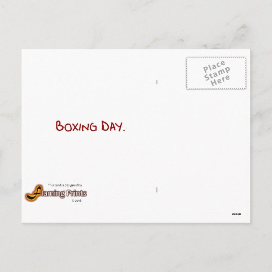 サンタクリスマスクリスマスおもしろいユーモアボクシングデー シーズンポストカード (裏面)