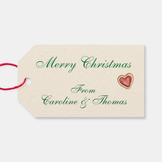 サンタクリスマスクリスマスクッキーギフトラベル ギフトタグ (裏面横)