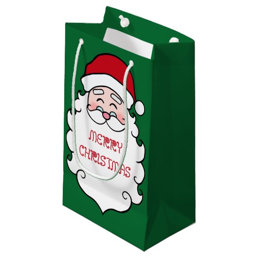 サンタクリスマスグリーン スモールペーパーバッグ (正面アングル)