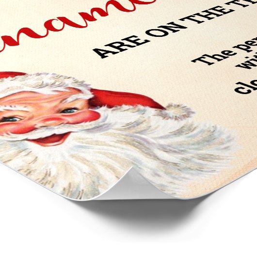 サンタクリスマスゲームのオーナメント数を推測する ポスター (角)