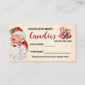 サンタクリスマスゲームカードの数 プレイスカード (正面)