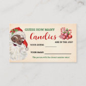 サンタクリスマスゲームカードの数 プレイスカード (正面)