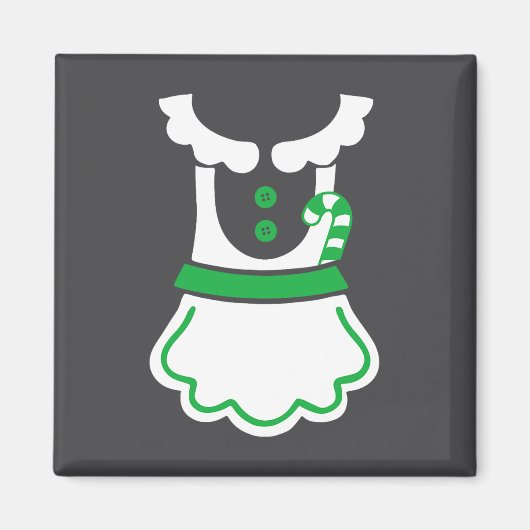 サンタクリスマスコスチュームマッチドファミリーカップルPa マグネット (正面)