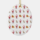 サンタクリスマスサークルオーナメント セラミックオーナメント (右)