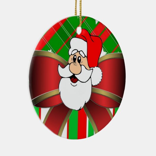 サンタクリスマスサークルオーナメント セラミックオーナメント (右)