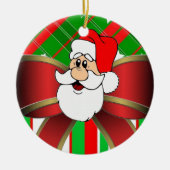 サンタクリスマスサークルオーナメント セラミックオーナメント (正面)
