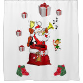 サンタクリスマスシャワーカーテン シャワーカーテン (正面)