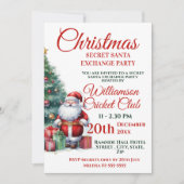 サンタクリスマスシークレットサンタエクスチェンジパーティー 招待状 (正面)
