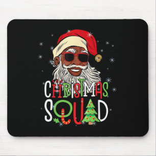 サンタクリスマススクワッドブラックメンズアフリカンアメリカンP マウスパッド