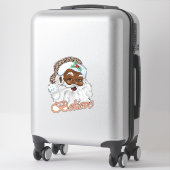 サンタクリスマスステッカークロースクリスマスデカールおもしろい シール (スーツケース)