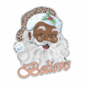 サンタクリスマスステッカークロースクリスマスデカールおもしろい シール (正面)