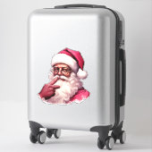 サンタクリスマスステッカークロースクリスマスデカールおもしろい シール (スーツケース)