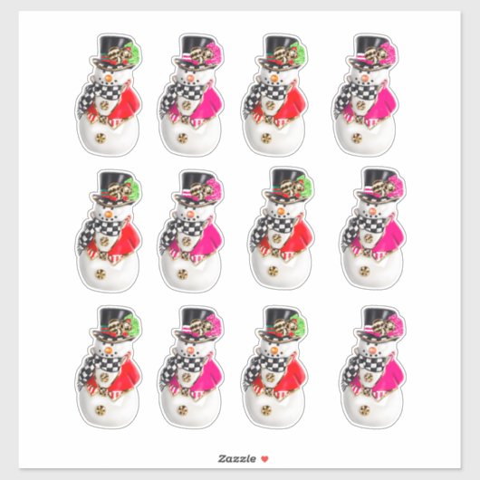 サンタクリスマスステッカークロースクリスマスデカール赤おもしろい シール (シート)