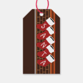 サンタクリスマスストッキングギフトラベル ギフトタグ (正面)
