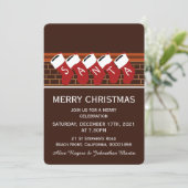 サンタクリスマスストッキングパーティー招待状 招待状 (スタンド正面)