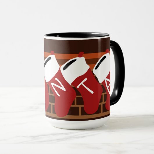 サンタクリスマスストッキングマグ マグカップ (正面右)